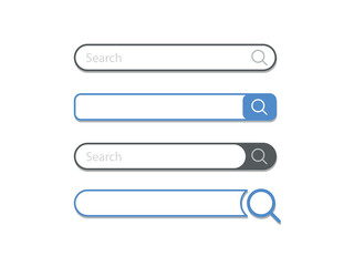 Fototapeta premium Search bar icons. blank search bar icon for website. empty template search bar for browser
