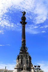 Fototapeta na wymiar Monument a Colom, Kolumbussäule, Barcelona, Katalonien, Spanien