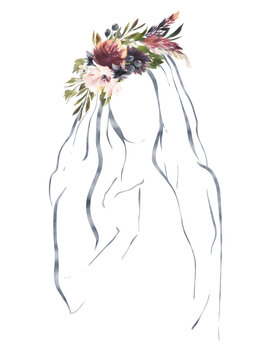 recommend clip art: Blush flowers bouquets graceful bright flowers peonies roses berries