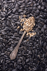 Sunflower seeds as snack, ingredient for oil and for healthy meal