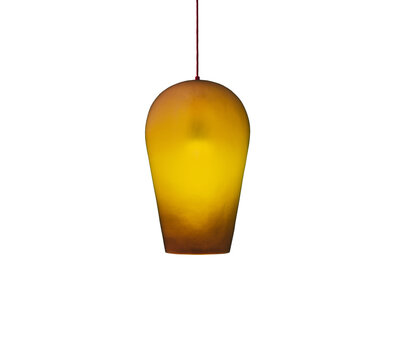 3d Illustration Hanging Illuminated Yellow Tom Dixon Pendant Lamp