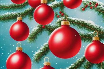 Christmas Card. Christmas Holiday Background. Ai generated image