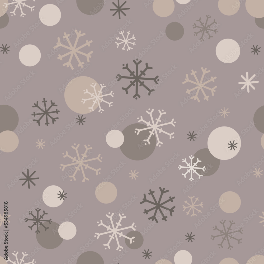 Poster falling snowflakes on beige background vector illustration.seamless pattern snowflake.design texture