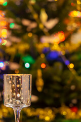 modern christmas decoration with christmas tree