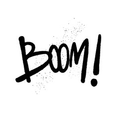 Graffiti spray paint Word boom Isolated Vector © Ardana.artwork