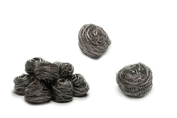 Dish washing sponge isolated on a white background.