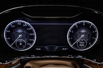 speedometer on black