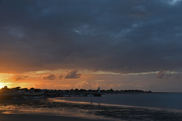 coucher de soleil sur la plage