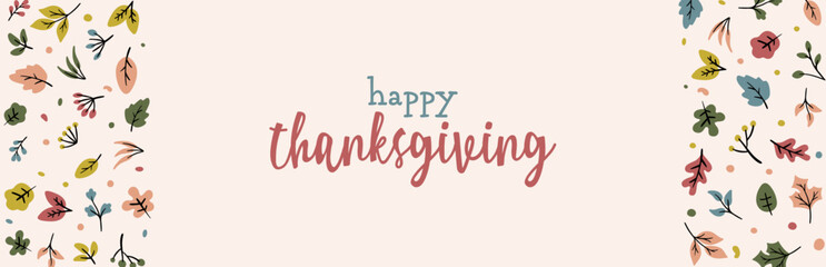 happy thanksgiving tradition vector illustration greeting card shirt banner poster colorful
