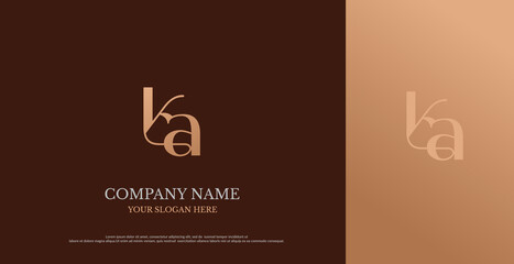 Initial KA Logo Design Vector 
