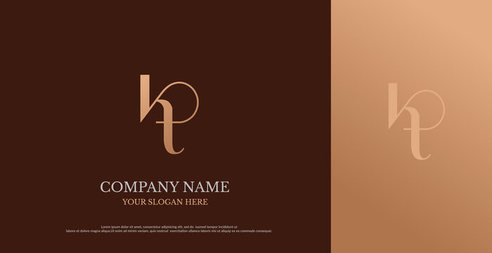 Initial KT Logo Design Vector 