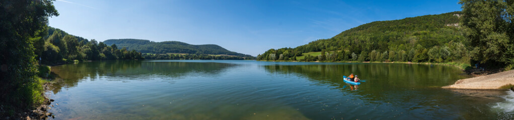 Fototapeta premium Panorama of the Happurger reservoir in Middle Franconia/Germany