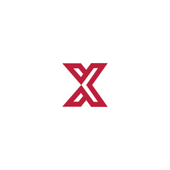 Obraz premium Letter X minimal vector logo design