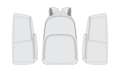 backpack vector template