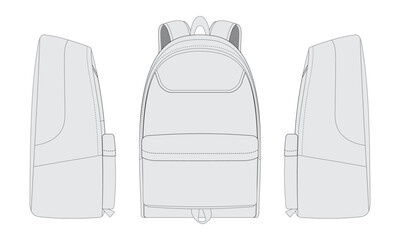 backpack vector template for design