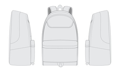 backpack vector template for design