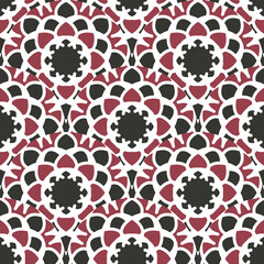 Seamless texture with arabic geometric ornament. Vector asian mosaic pattern with decorative elements
