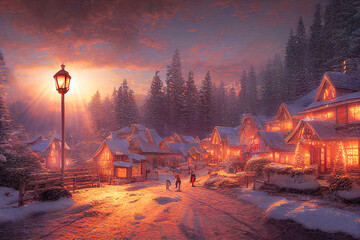 Weihnachtliche Winterlandschaft Christmas Jahreszeit