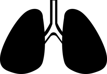 Lungs symbol, medical icon, pictogram, transparent backgrounds