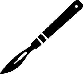Scalpel symbol, medical icon, pictogram, transparent backgrounds