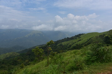 Obraz premium Kaginahare view point, Western ghats, Sakleshpur, Karnataka, India
