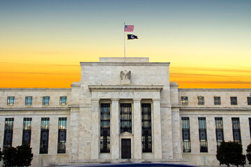 Fototapeta na wymiar Federal Reserve Building in Washington DC, United States, FED 