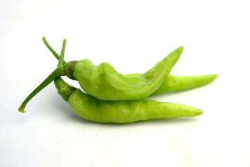 chili peppers on a white background