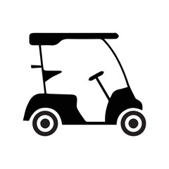 golf cart icon,sport cart,golf car icon vector Art illustration.