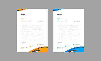 A4 size letterhead design template.