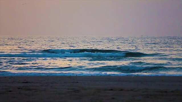 Waves of the atlantic ocean in the coast of Tamri in Morocco