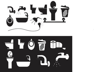 bathroom sanitary ware vector