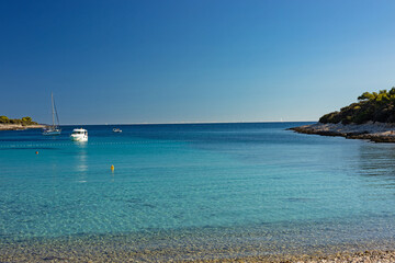 Fototapeta na wymiar Plieski bay and beach at Losinj island in Croatia