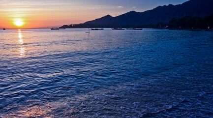 Obraz premium sunrise at Gerokgak, West Bali, Indonesia