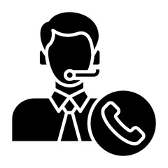 Customer Service Glyph Icon