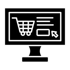 Online Shopping Glyph Icon
