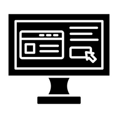 Fototapeta premium Online Payment Glyph Icon