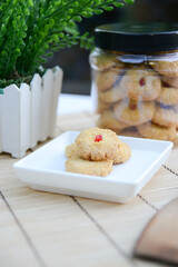 Homemade cookies call Kuih Samperit in Malay, is a traditional Malaysian cookies served when Hari Raya Aidilfitri festival.