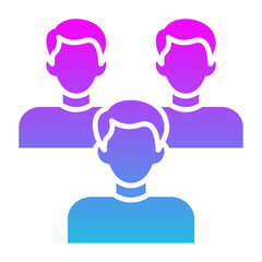 Team Glyph Gradient Icon