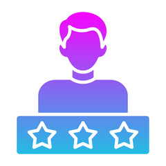 Rating Glyph Gradient Icon