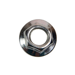 Screw nut thread isolated iron on the white background