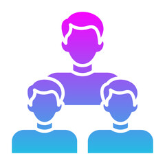 Group Glyph Gradient Icon
