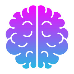 Obraz premium Brain Glyph Gradient Icon