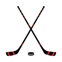 crossed ice hockey sticks,hockey stick,isolated on white background,eps10