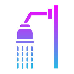 Shower Glyph Gradient Icon