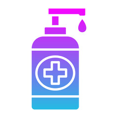 Hand Sanitizer Glyph Gradient Icon