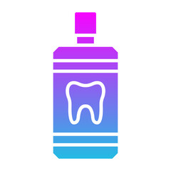 Fototapeta premium Mouthwash Glyph Gradient Icon