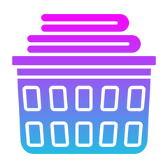 Laundry Basket Glyph Gradient Icon