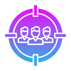 Target Audience Glyph Gradient Icon
