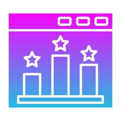 Ranking Glyph Gradient Icon