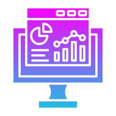 Analytics Glyph Gradient Icon